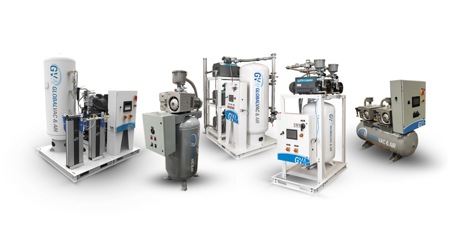 Industrial Lubricated Rotary Vane Vacuum Systems