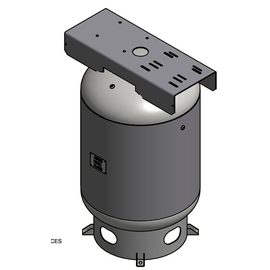 SteelFab 120 Gallon Vertical Air Tank, 30" x 45" with Top Plate, 200 PSI, ASME 200 PSI | A10047