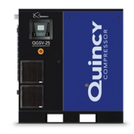 Quincy Compressor QGSV-25, 25 HP Rotary Screw Air Compressor with VFD, 117 CFM