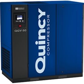 Quincy Compressor QGV-50, 50 HP Rotary Screw Air Compressor with VFD, 259 CFM