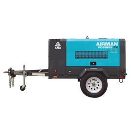 Airman PDS185S-6EZ1, 185 CFM Portable Rotary Screw Air Compressor, Isuzu 4LE2T Diesel engine