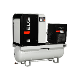 ELGI 15 HP Rotary Screw Air Compressor offering 55 CFM @ 125 PSI, 120 Gallon Air Tank with Air Dryer 208-230/460-Volt, 3-Phase | EN11-125-120T-G2A