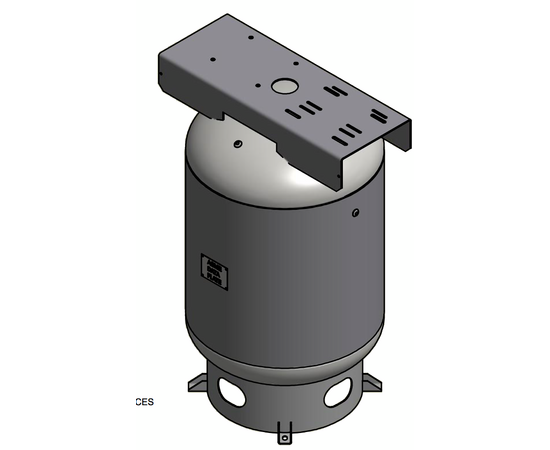 SteelFab 120 Gallon Vertical Air Tank, 30" x 45" with Top Plate, 200 PSI, ASME 200 PSI | A10047