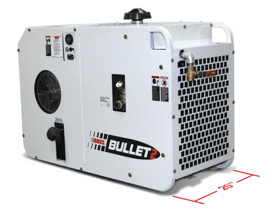 70 CFM @ 110 PSI, 25 HP BOSS Rotary Screw Air Compressor | BULLET 2