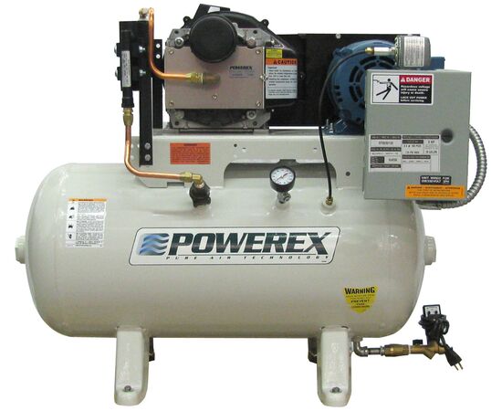Powerex 3 HP Air Compressor High Pressure Oilless Scroll 60 Gallon Tank | 230V 1-Phase | STS1302-HP