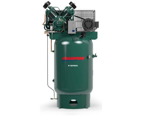 Champion VR15F-12, 15 HP Air Compressor Two Stage 120 Gallon Air Vertical Tank 49 ACFM, 175 PSI, 3-Phase