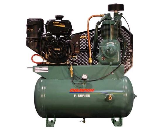 Champion HGR7-3K, 14 HP Gas Driven Air Compressor 23.2 CFM 30 Gal Tank, Kohler Engine