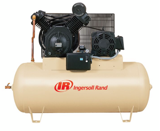PREMIUM Ingersoll Rand 7100E15-P, 15 HP Air Compressor, 50 CFM @ 175 PSI, 120 Gallon Horizontal Air Tank