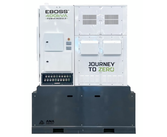 ANA Energy EBOSS 400 kVA, Power Module 400 kVA output, 125 kWh Lithium Titanate Oxide (LTO) battery system.