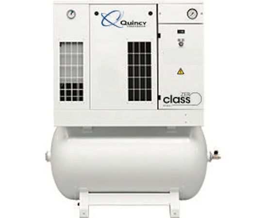Quincy QOF-3 TMD, 3 HP Oilless Scroll Air Compressor 8.9 CFM, 116 PSI, Air Dryer & 70 Gallon Horizontal Air Tank, 230/460-Volt 3-Phase
