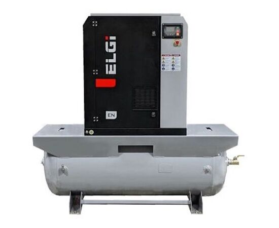 ELGI 15 HP Rotary Screw Air Compressor 55 CFM @ 125 PSI, 120 Gallon Air Tank, 208-230/460-Volt, 3-Phase | EN11-125-120T-A2A