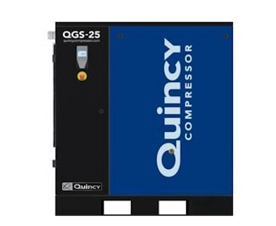 Quincy QGS 25 BM-3, 25 HP Rotary Screw Air Compressor, 99.4 CFM, 125 PSI, 208-230/460-Volt, 3-Phase