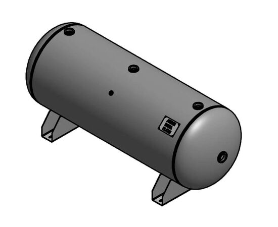 SteelFab 120 Gallon Horizontal Air Tank, 24" x 67" with Saddle Legs, 200 PSI, ASME | A10033