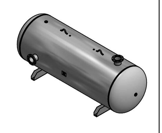 SteelFab 1060 Gallon Air Tank Horizontal with Saddles ASME Coded | 155 PSI | A10368